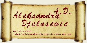 Aleksandra Đelošević vizit kartica